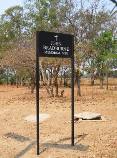 Site where martyr John Bradburne was shot by Mugabe ZANLA forces at Mtoko in September 1979