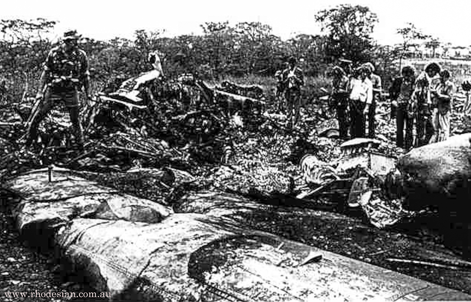Wreckage of Viscount Umniati shot down by ZIPRA missile on flight from Kariba