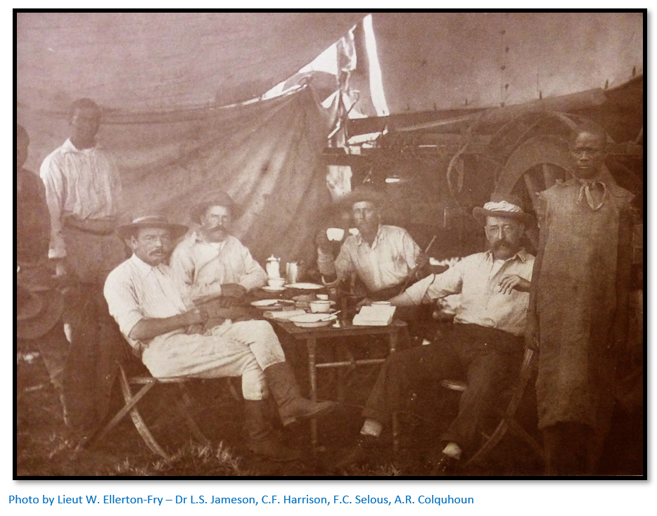 Dr Jameson, Colquhoun at their camp when negotiating with Mutasa in 1890