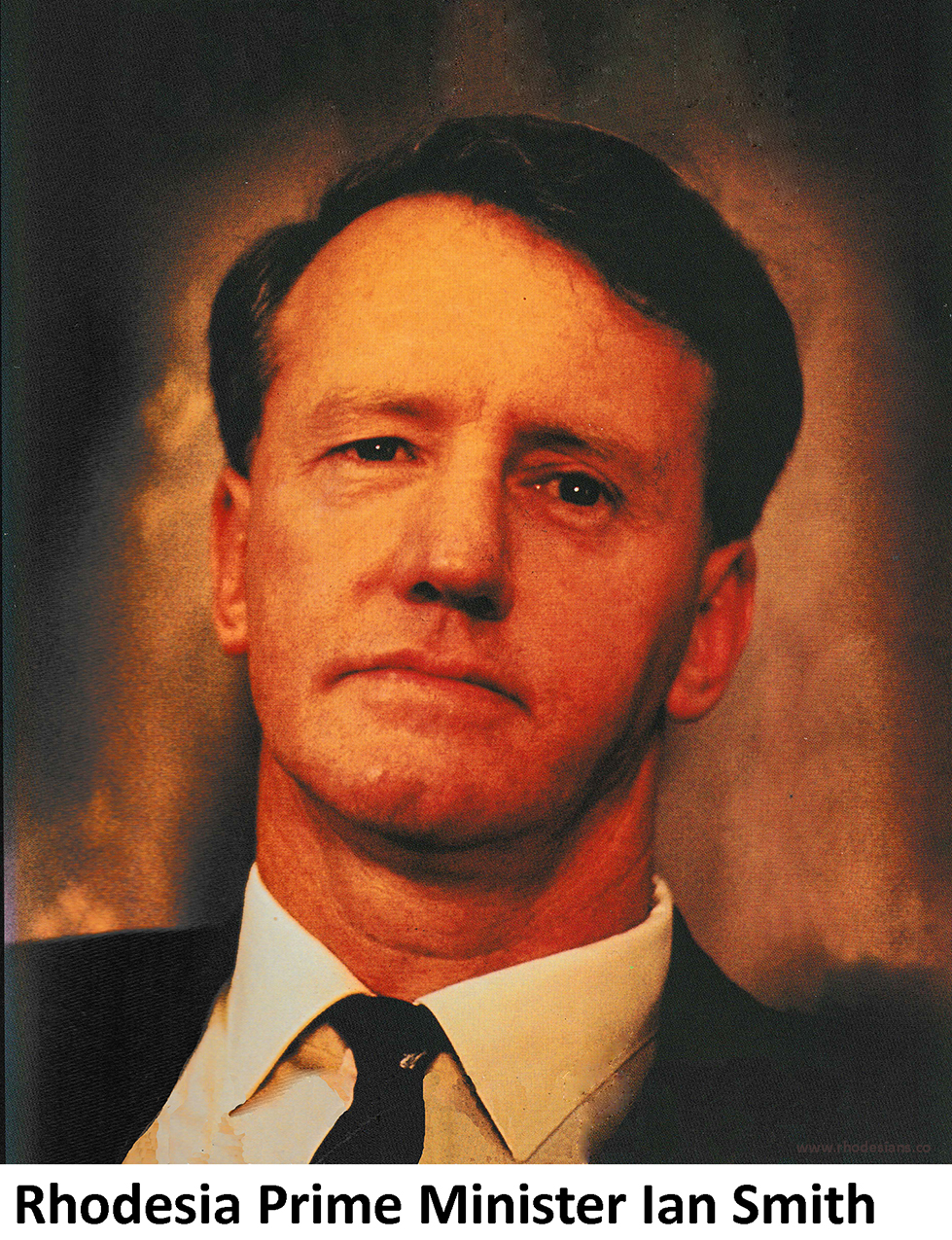 Painting of Ian Smith Prime minister of Rhodesia