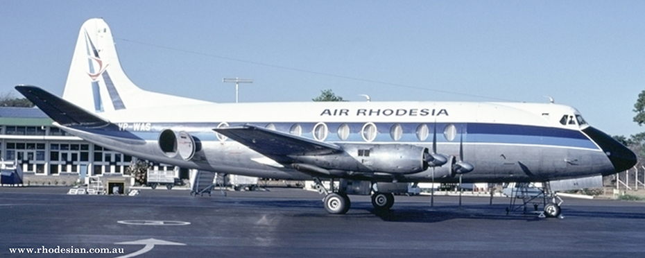 Air Rhodesia Viscount Hunyani that was shot down on 3rd September 1978 on Flight RH825