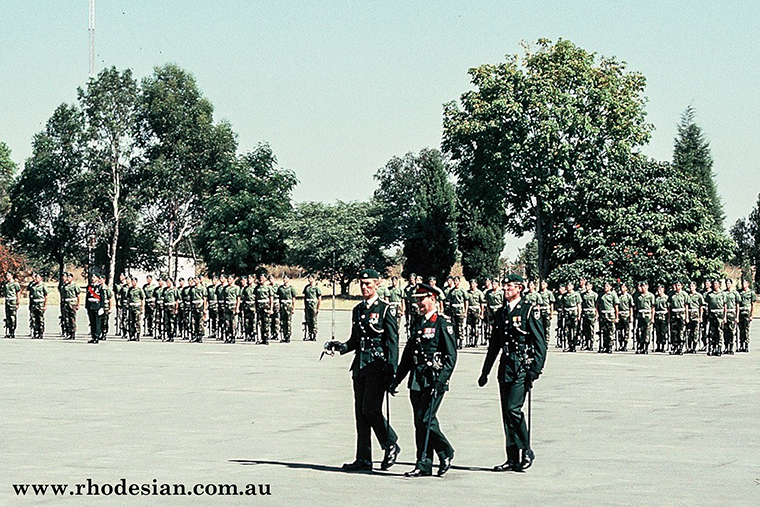 Rhodesian Light Infantry on parade